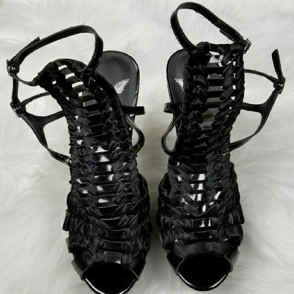 Penny Loves Kenny Black Strappy Heels